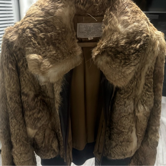 Dino Ricco Vintage Brown Authentic Rabbit Fur Coat size Medium - Picture 2 of 7